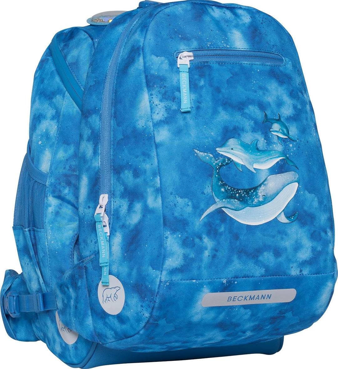 BECKMANN, Schulrucksack-Set Active Air FLX, 6-teilig, Grundschule, inkl. Regenüberzug, 22L Ocean, Oc