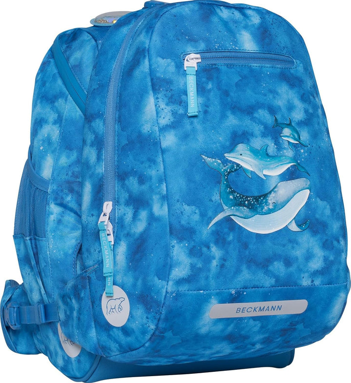 BECKMANN, Schulrucksack-Set Active Air FLX, 6-teilig, Grundschule, inkl. Regenüberzug, 22L Ocean, Oc