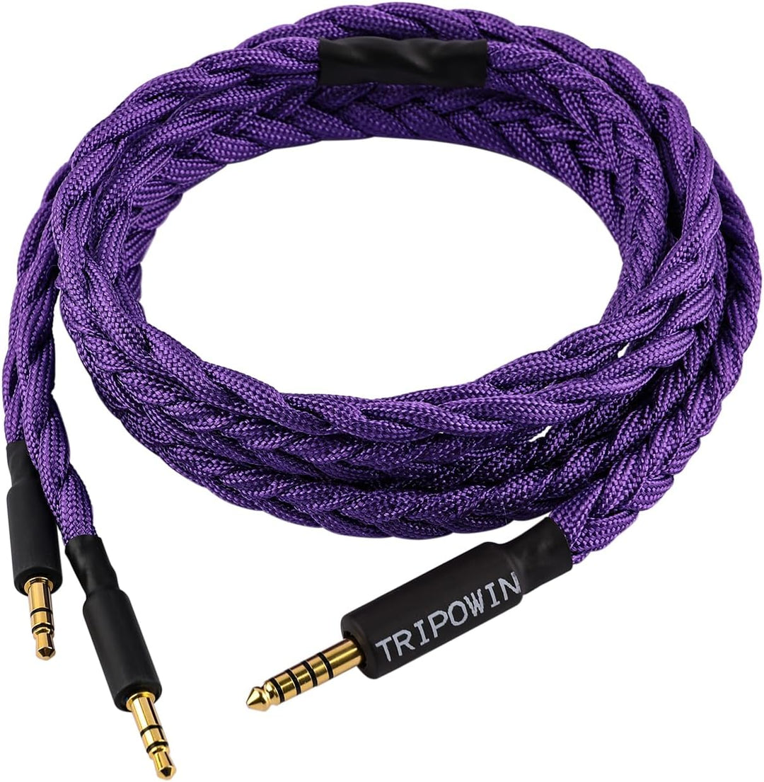 Linsoul Tripowin GranVia Upgraded OFC hohe Reinheit Kopfhörer Audio Ersatzkabel, Dual 3.5mm Stecker