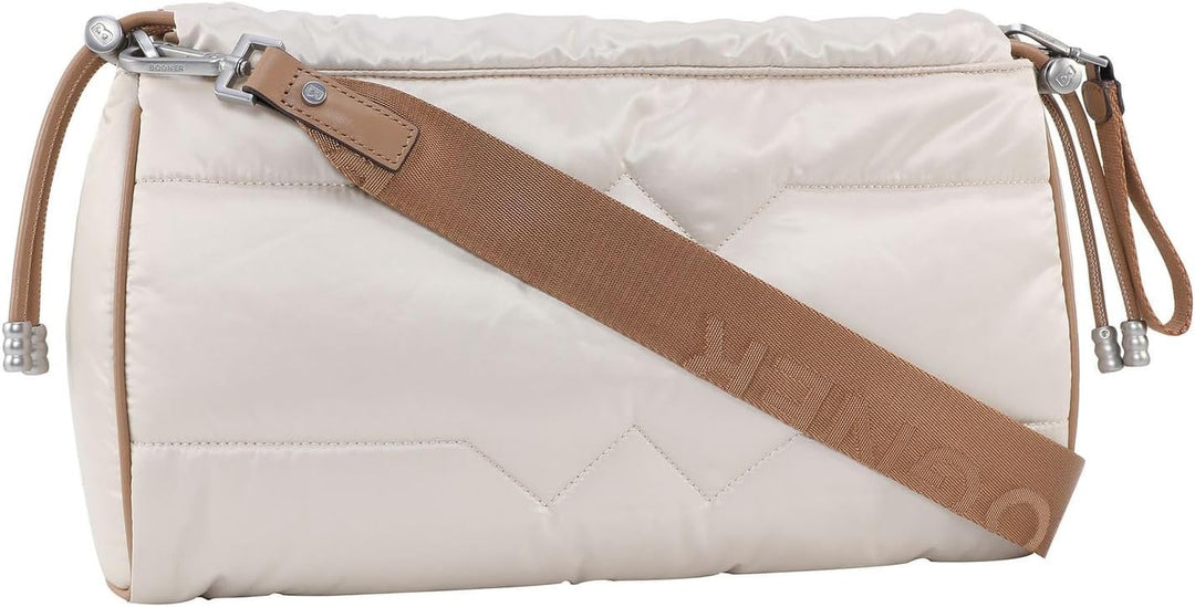Bogner Damen Outdoor-Schultertasche Schwarz Einheitsgrösse mit Kordelzug und Polyester-Leder-Mix
