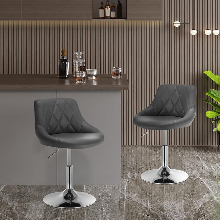 WOLTU 2er Set Verstellbarer Sitzhocker Stuhl Arbeitshocker Bürohocker Schminkhocker mit Rückenlehne