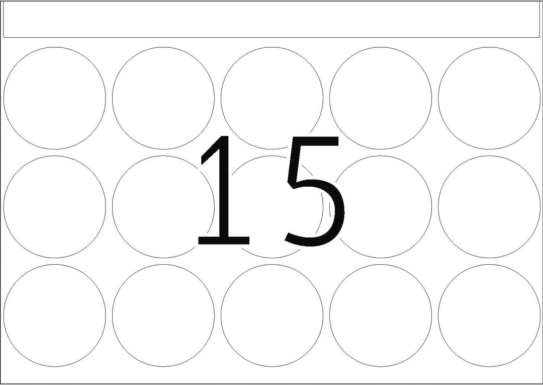 HERMA 2760 Haftetiketten für Druckmaschinen rund, Ø 32 mm, Blattformat 168 x 120 mm, DP1, 5000 Aufkl