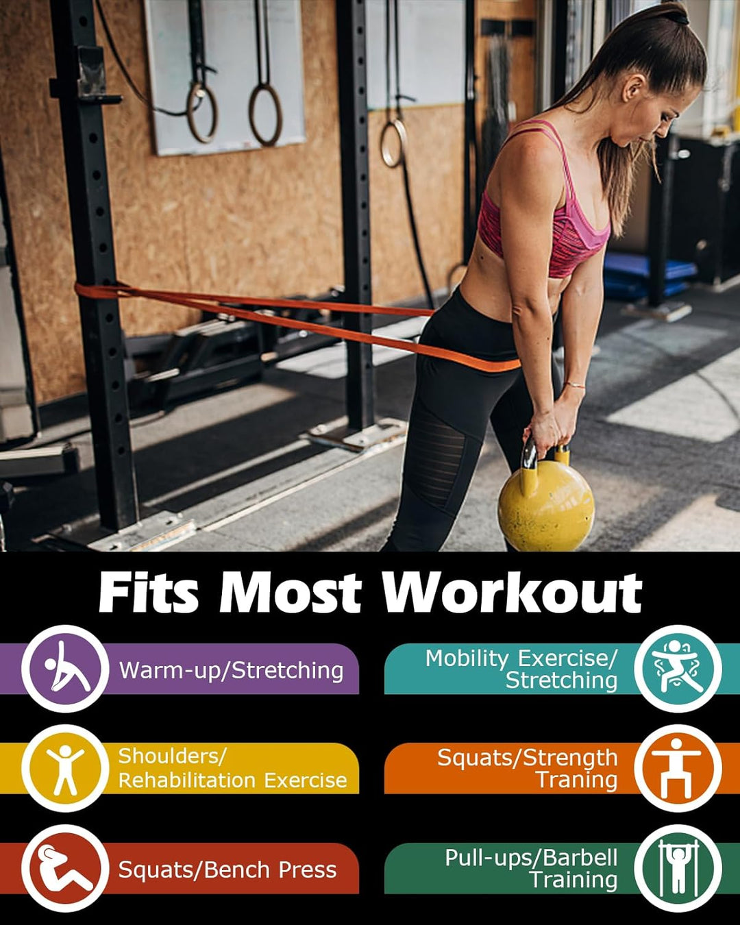 Zacro Resistance Bands, Fitnessbänder Widerstandsbänder, Widerstandsband Set mit Türanker, Fitnessbä