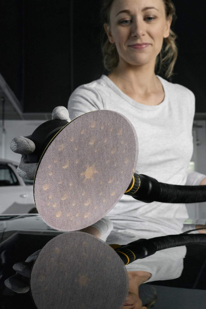 50x MIRKA Haftschleifscheibe ABRANET Grip 125mm K.100 f.HO/Metall/Lack/Ku. Korn P100, Korn P100