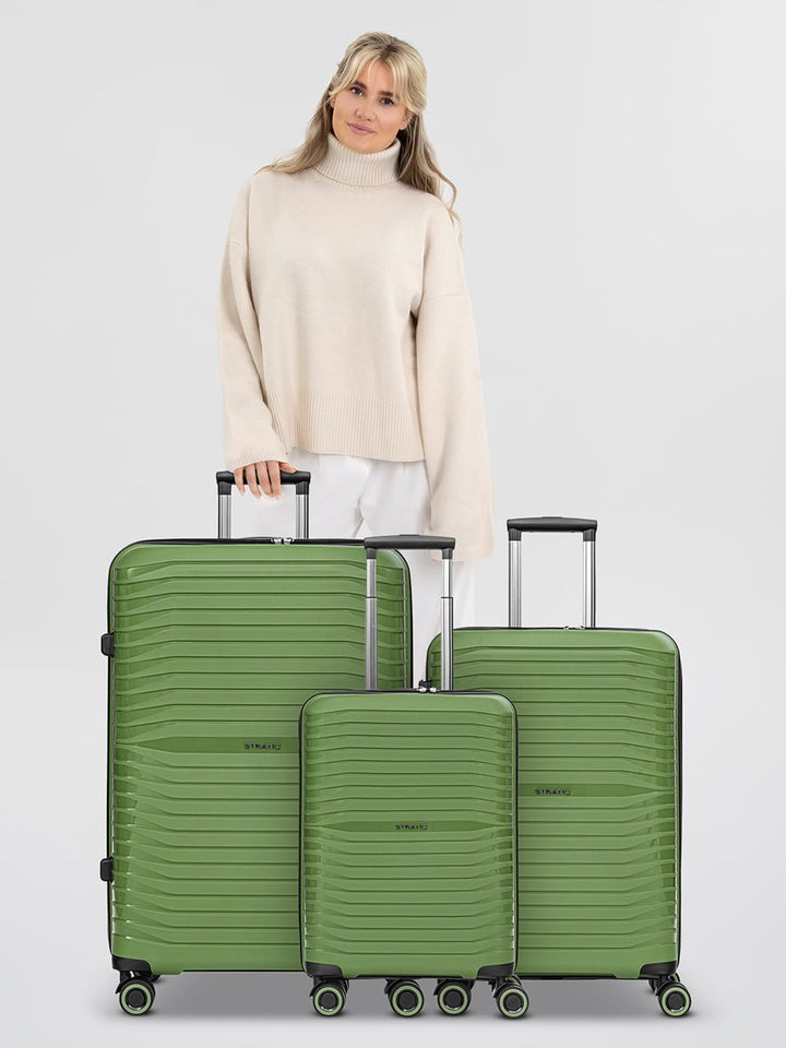Stratic Koffer-Set 3-teilig für Damen und Herren | Reise-Trolleys 50 x 29 x 76 cm aus hochwertigem,
