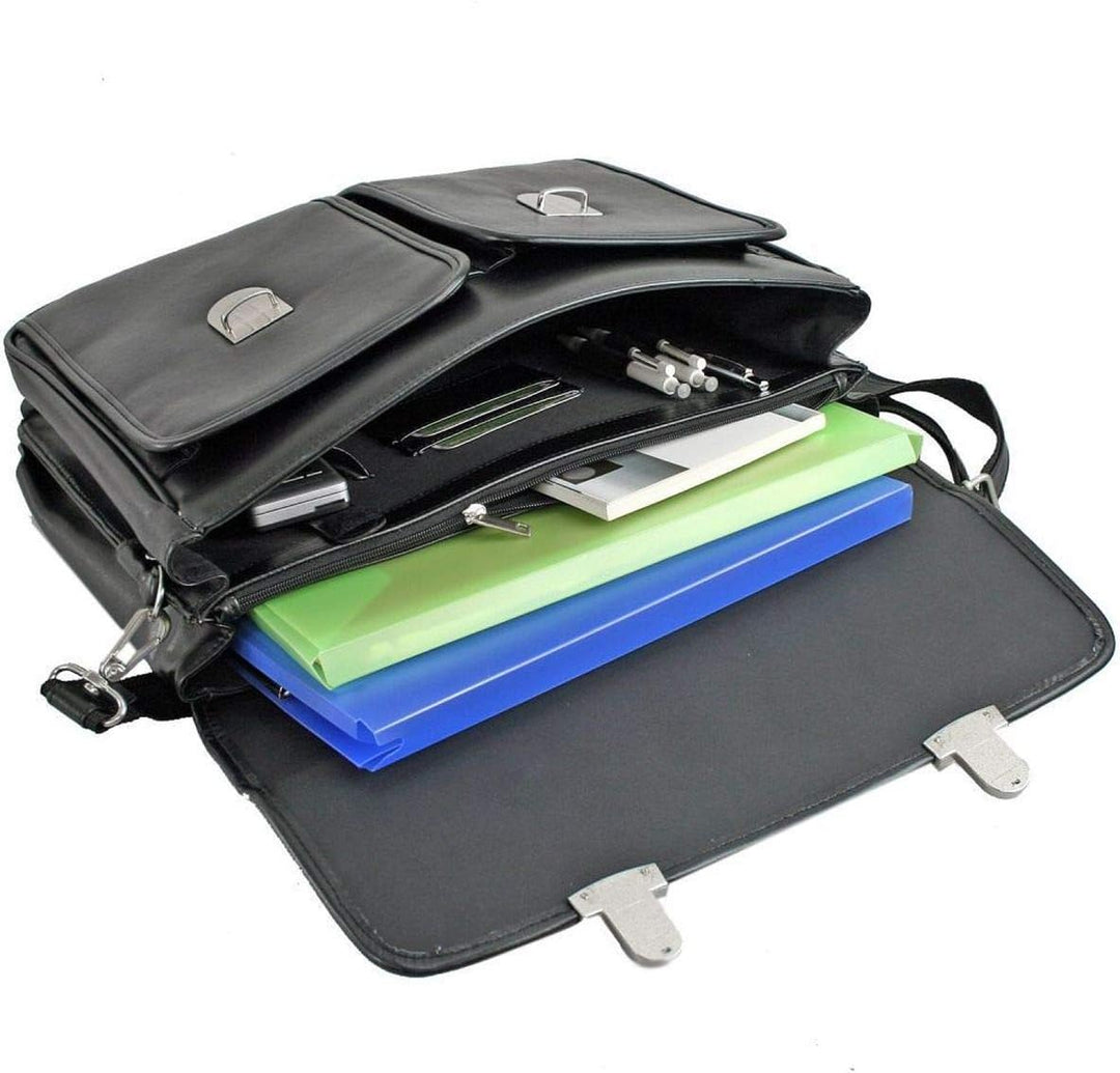 Aktentasche-Arbeitstasche-Umhängetasche Tasche-Schwarz 41 x30x15cm–Bowatex