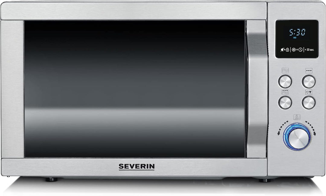 SEVERIN MW 7751 2-in-1 Mikrowelle (800 W, mit Grillfunktion, Inklusive Grillrost und Drehteller, Ø 2