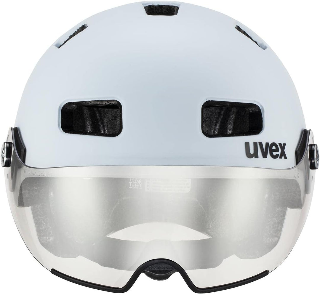 Uvex Rush Visor City Fahrrad Helm matt Light blau 2024 58-61 cm, 58-61 cm