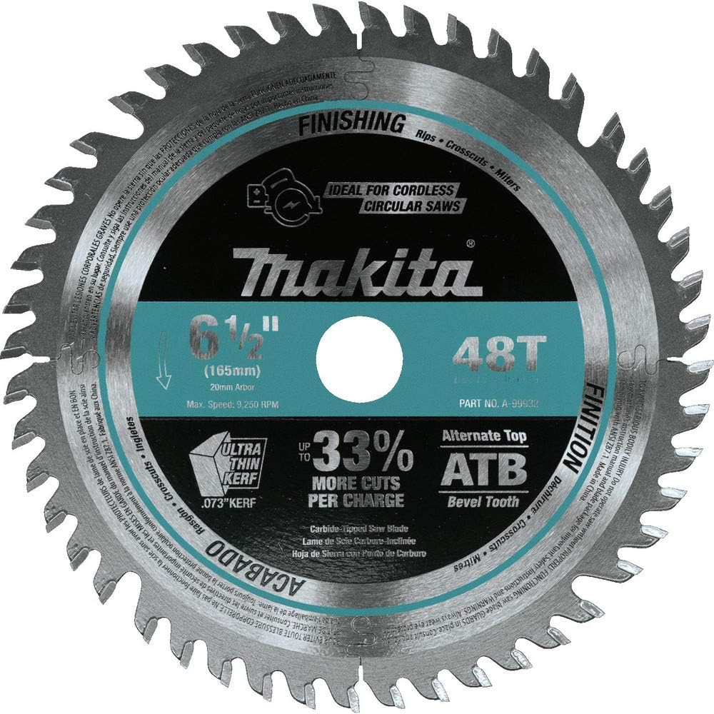 Makita B-56708 SPECIALIZED Sägeb.165x20x48Z, 1 V, 165 x 20 mm 165 x 20 mm silber, schwarz, 165 x 20