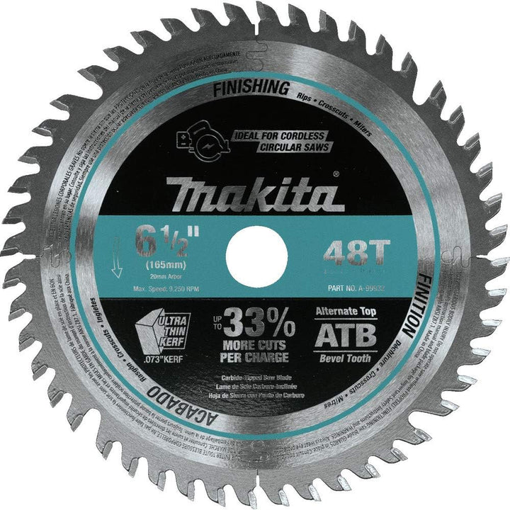 Makita B-56708 SPECIALIZED Sägeb.165x20x48Z, 1 V, 165 x 20 mm 165 x 20 mm silber, schwarz, 165 x 20