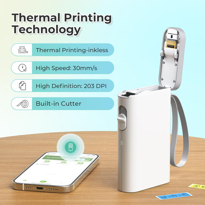 Nelko Etikettendrucker, Bluetooth P21 Selbstklebendes Etikettiergerät Tragbarer beschriftungsgerät s