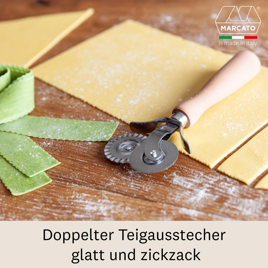 MARCATO Doppelter Ausstecher, Kuchenwerkzeug, Stahl, präziser und dekorativer Schnitt, robust und la