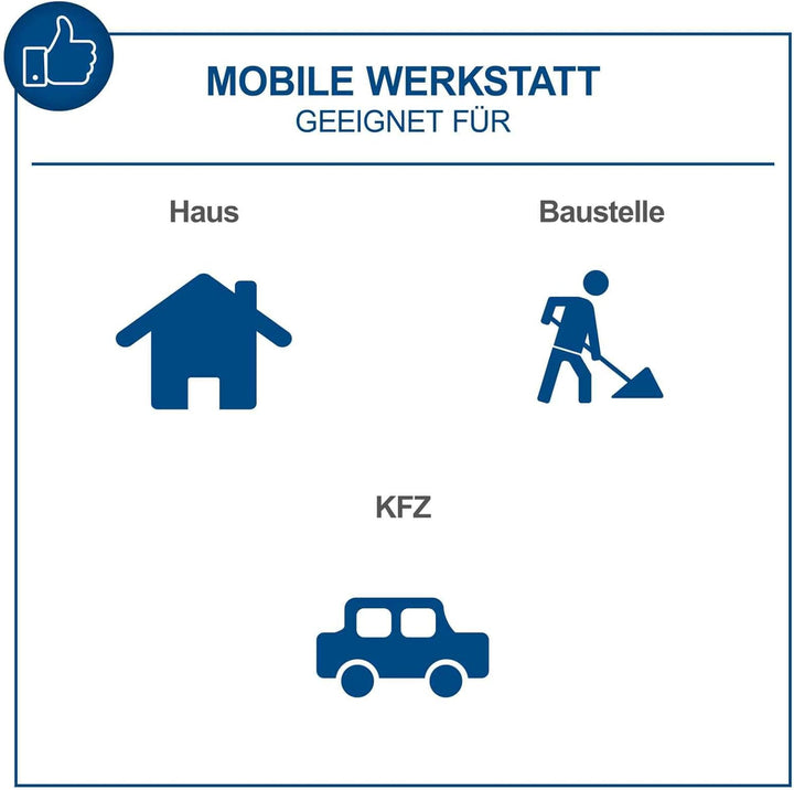 Scheppach Werkstattwagen ohne Werkzeug TW1300 Werkzeugkiste leer | bis max. 120 kg belastbar | 695 x
