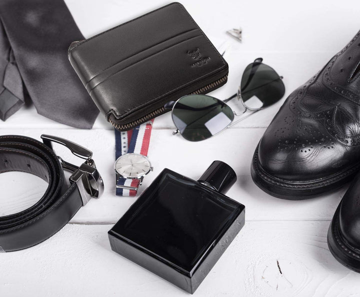 MATADOR RFID NFC Schutz Geldbörse Herren Leder Geldtasche | Portemonnaie Herren mit YKK Metall Reiss