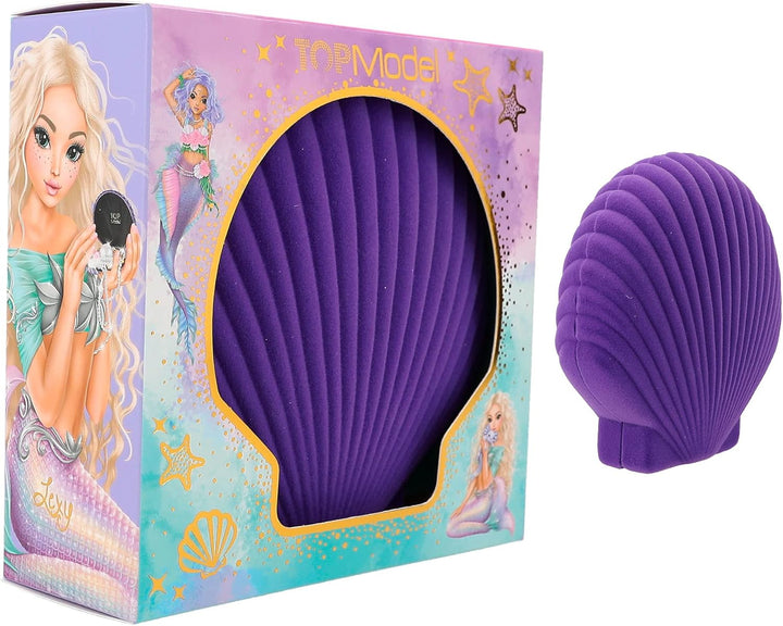 Depesche 12323 TOPModel Mermaid - Kleine Schmuckbox in Lila, Schmuckkästchen in Muschelform