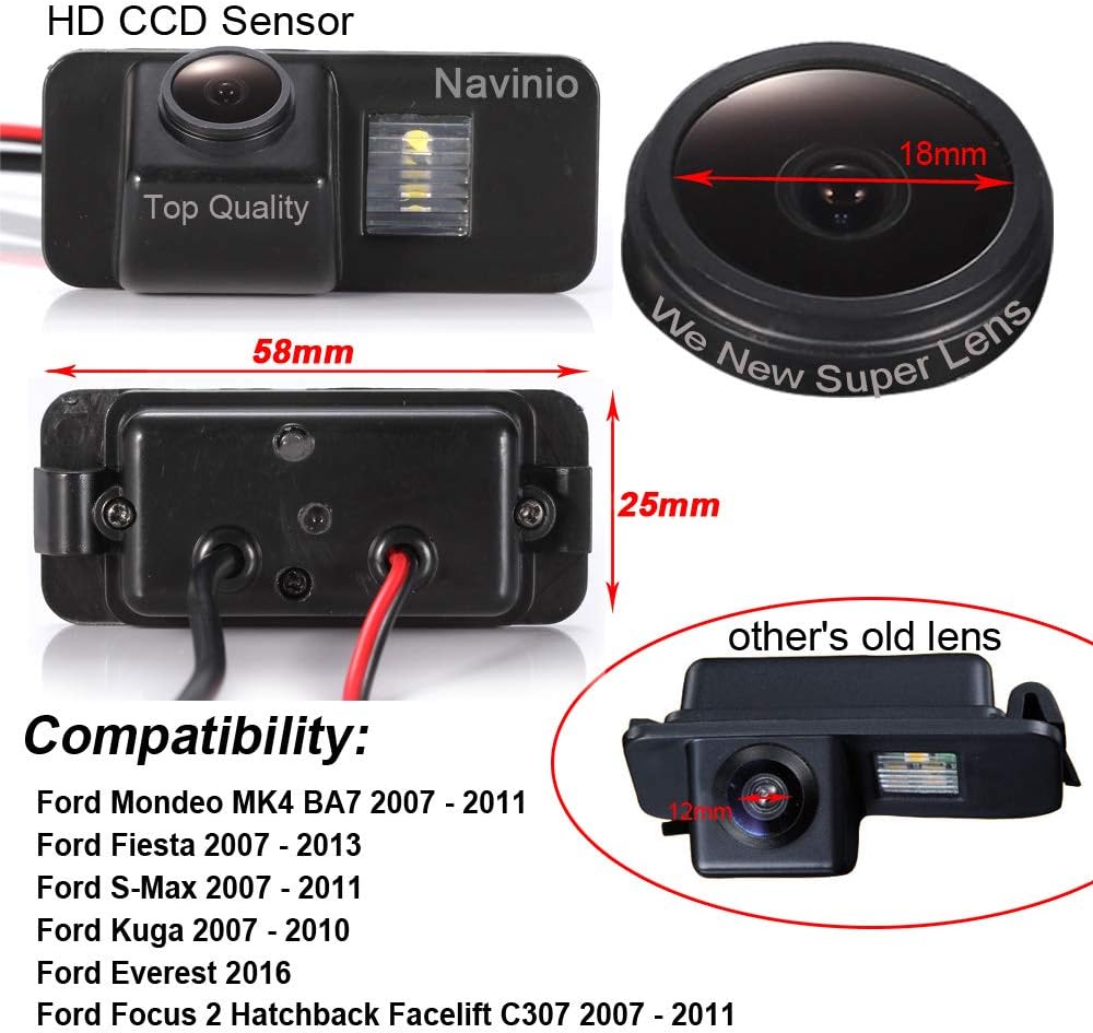 Navinio HD Auto Rückfahrkamera Einparkkamera Kamera Einparkhilfe Farbkamera Rückfahrsystem Wasserdic