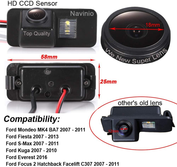 Navinio HD Auto Rückfahrkamera Einparkkamera Kamera Einparkhilfe Farbkamera Rückfahrsystem Wasserdic