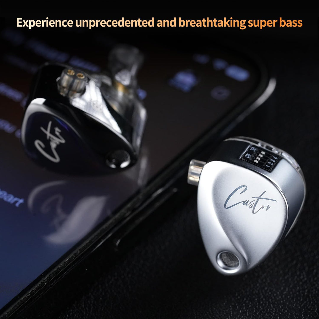 EZ EAR KZ Castor In-Ear-Kopfhörer, Tuning, verstellbar, Dual-Treiber, IEM-Ohrhörer, HiFi-Kopfhörer,