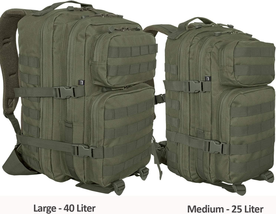 bw-online-shop US Cooper Assault Rucksack Medium - 25 Liter Oliv, Medium - 25 Liter Oliv