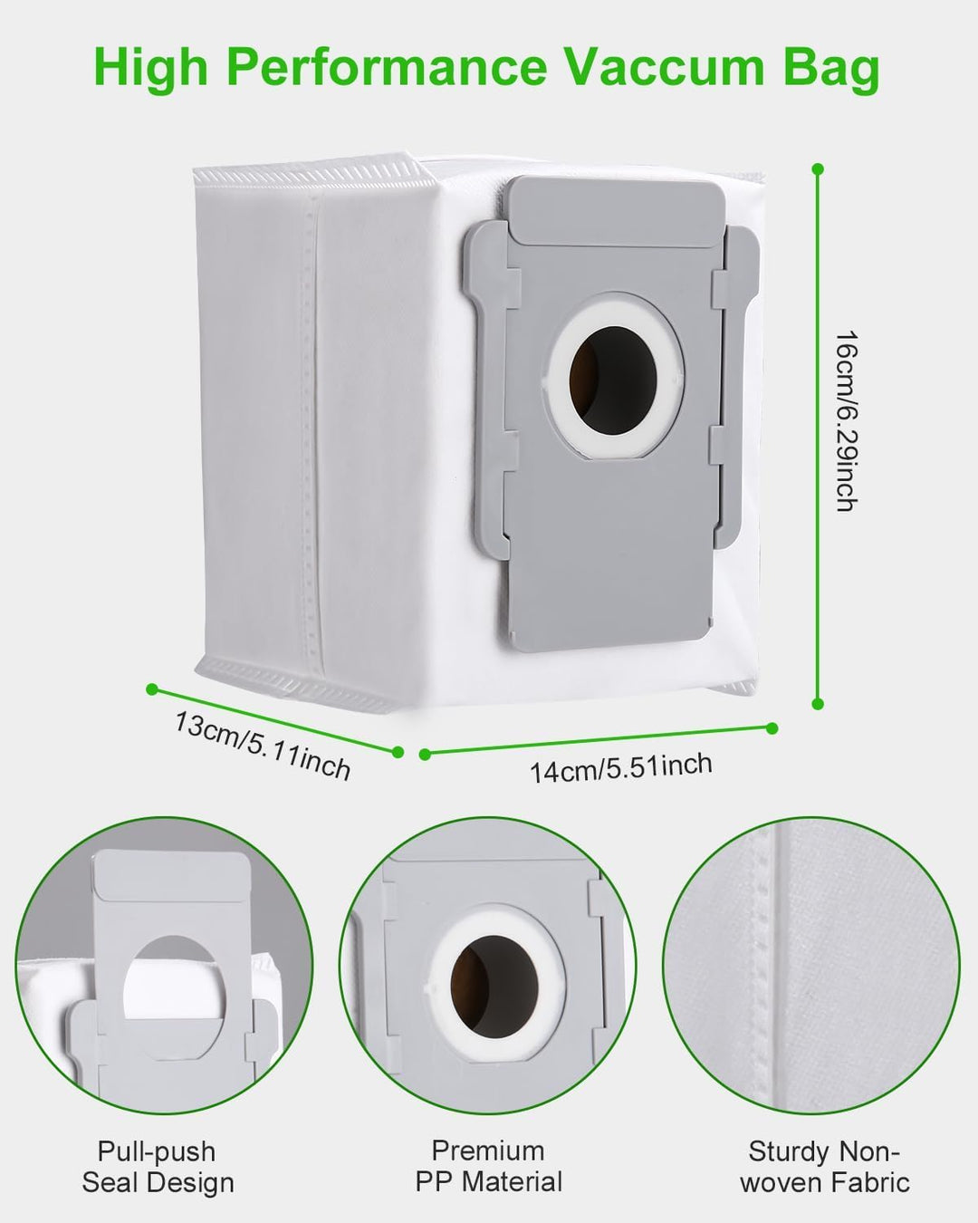 SOBEAU 10 Staubsaugerbeutel für iRobot Roomba i7, i7+, i3, i3+, i4, i4+, i6, i6+, j7, j7+, s9, s9+,