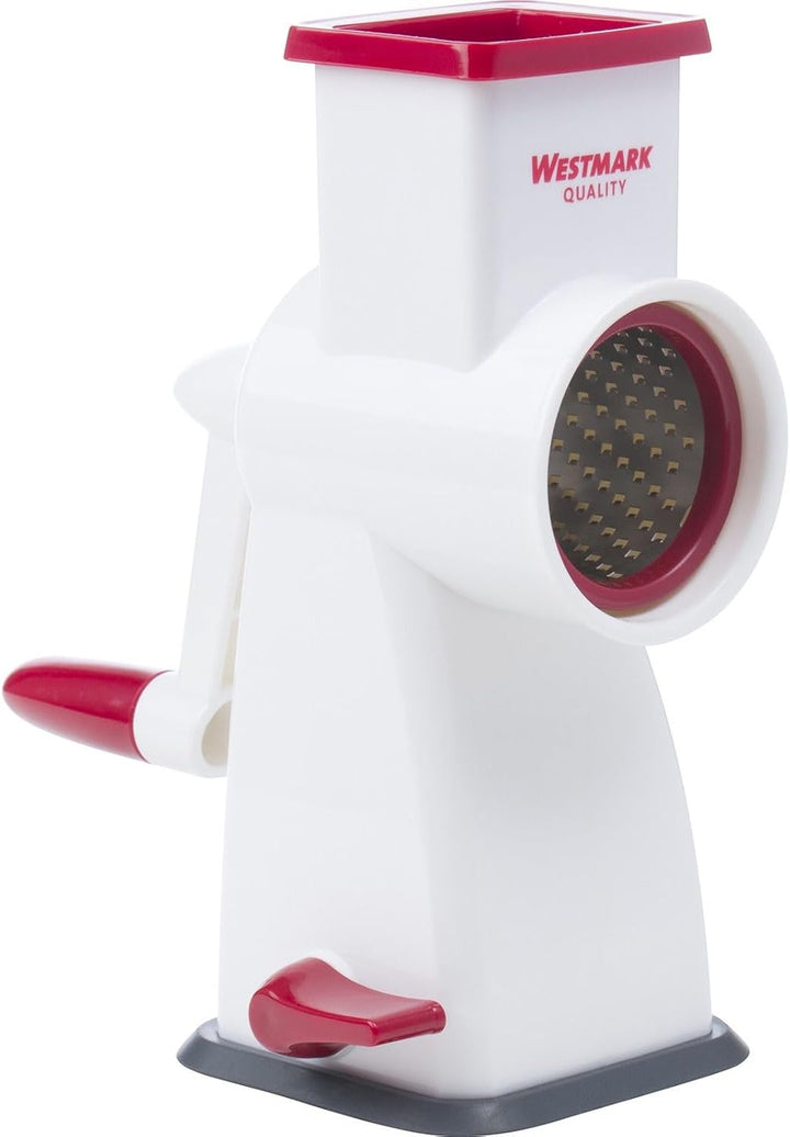 Westmark Mandel-Trommelmühle mit Saugfuss, Höhe: 18,9 cm, Rostfreier Edelstahl/Kunststoff, Almondo,