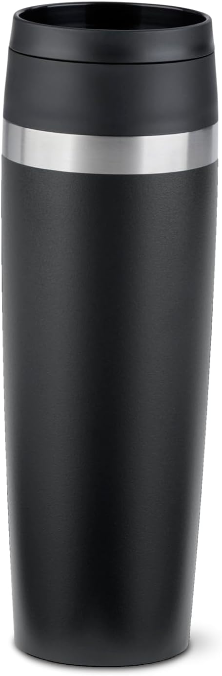 EMSA N2023550 Travel Mug Classic 0,5 Liter , neuer Komfort-Schraubverschluss , Edelstahl , 6h heiss