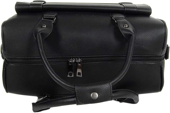 Bowatex Luxus Damen Schulter Gurt Aktentasche Laptop Trolley auf Rollen Schwarz