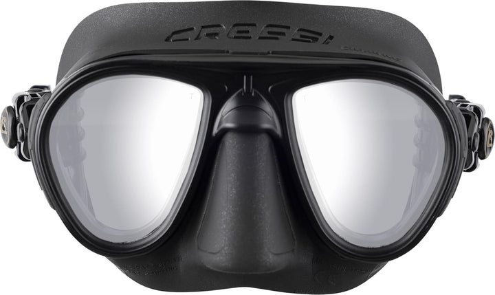 Cressi Calibro Tauchmaske Schwarz/Spiegellinsen HD, Schwarz/Spiegellinsen HD