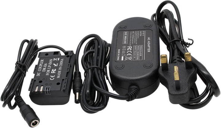 HangTon LP-E6 Dummy-Batterie Wechselstrom-Netzteil-Kit für SmallHD Canon EOS 5D 6D 7D