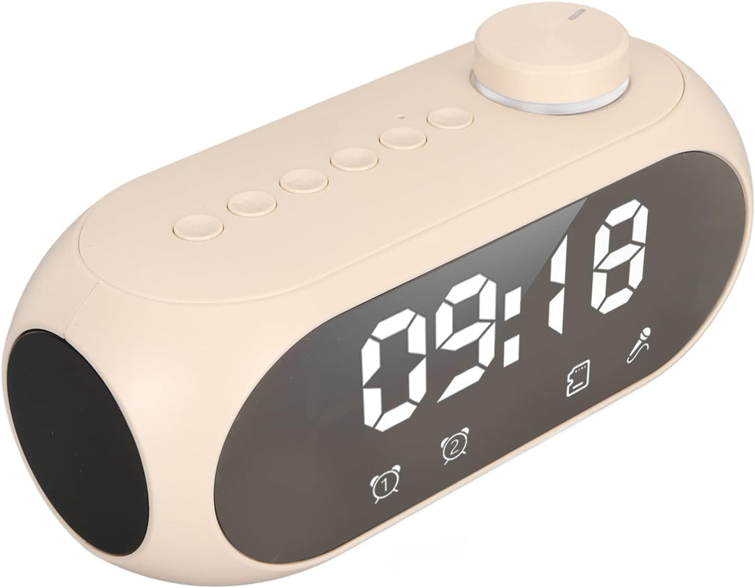 Digitaler Radiowecker für Schlafzimmer, Nachttisch-FM-Uhren mit Kabellosem Bluetooth-Lautsprecher, R