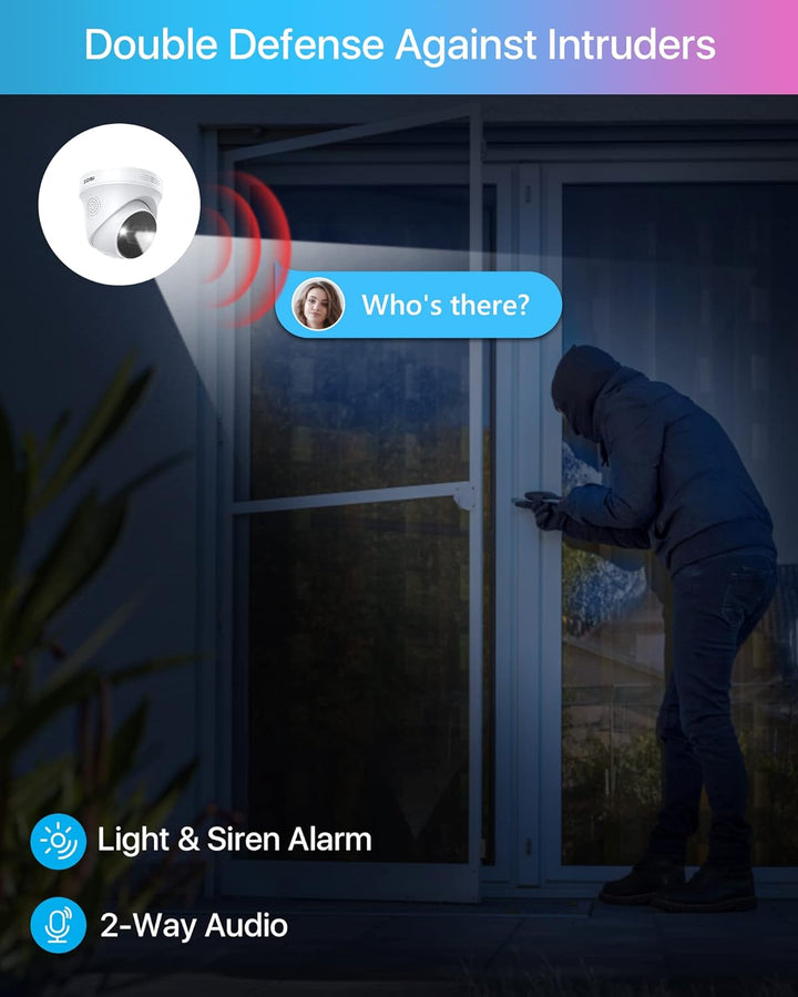 ZOSI 5MP Überwachungskamera Set, Videoüberwachung mit 8X 5MP PoE IP Kamera und 16CH 4TB HDD NVR, Per