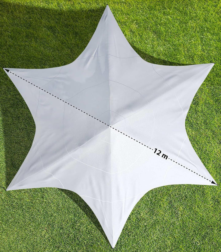CLP Sternzelt 12M | XL-Sternzelt Für Den Garten I Event-Zelt Mit 12 Meter Durchmesser, Farbe:weiss,