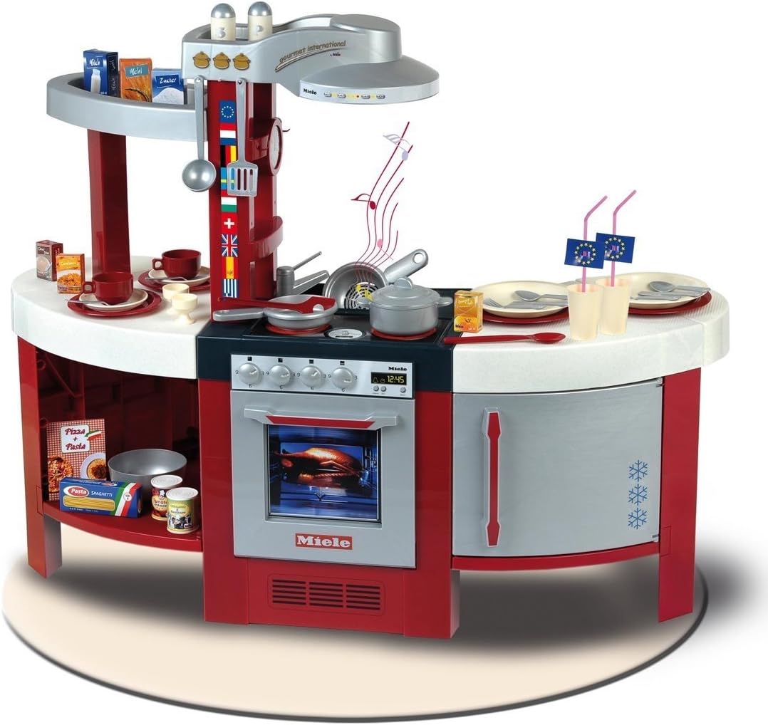 Theo Klein 9155 Miele Küche Gourmet International | Spielküche mit Küchengeräten | Herdplatte mit So