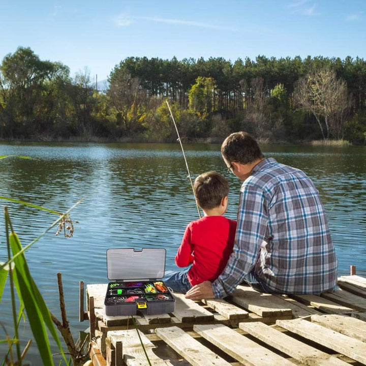 Leeko Angelköder, Spinner Angeln Set, Kunstköder Blinker Gummiköder für Hecht Forelle Zander
