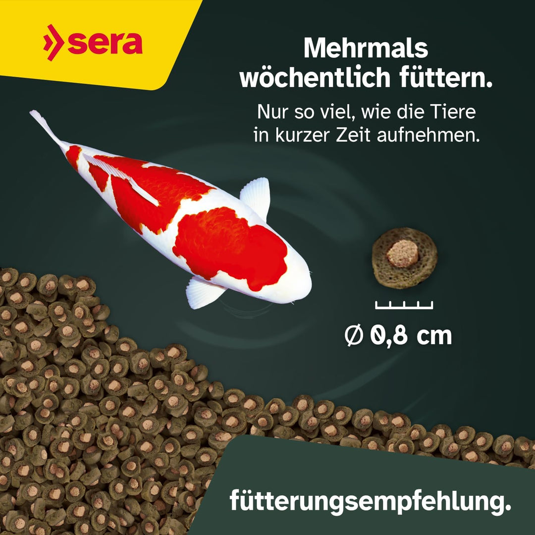 sera KOI Professional Spirulina Farbfutter 7 kg (21L) | Koi-Fischfutter für perfekte Farben| Für Tem
