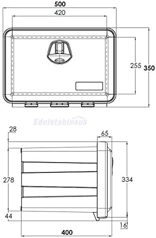 DAKEN Just 500 Werkzeugkoffer für LKW, 500 x 350 x 400 mm, 41,5 l