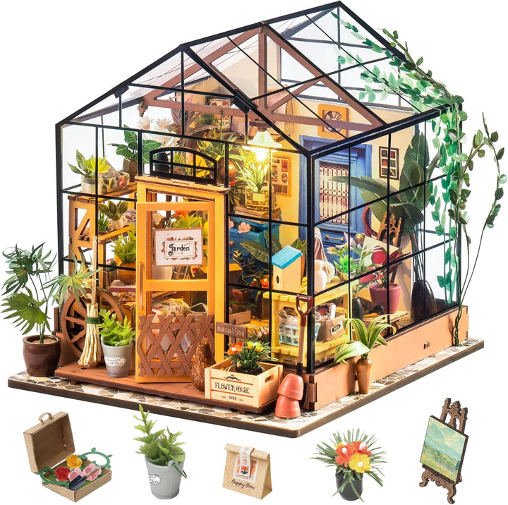 Rolife DIY Miniatur Haus Kits für Erwachsene Gewächshaus Puppenhaus Handwerk Kits für Erwachsene Mod