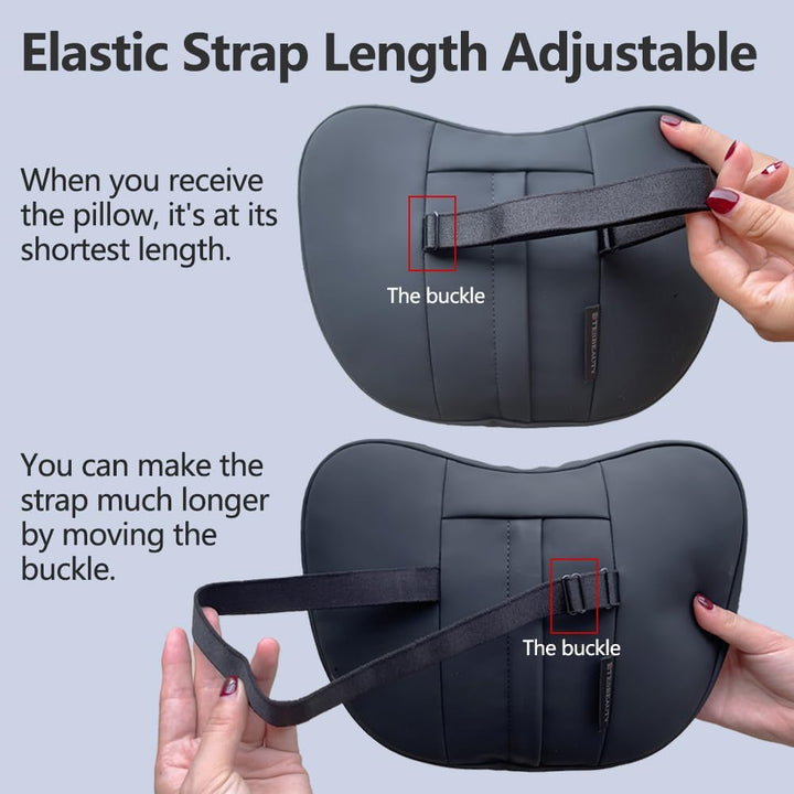 TESBEAUTY Upgraded Auto Kopfstützenkissen 2 Packungen Echtes Nappaleder Auto Nackenkissen Tesla Mode