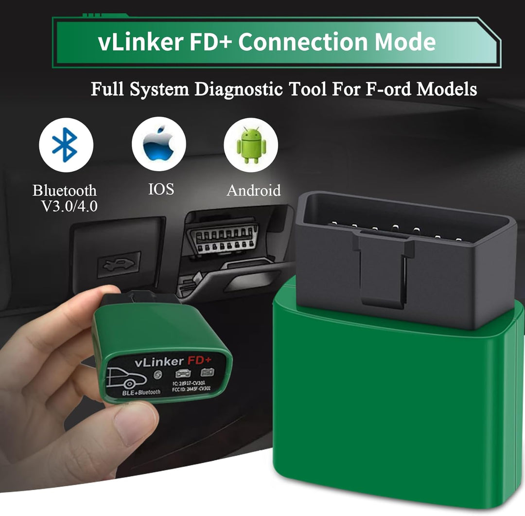 vLinker FD OBD2 Bluetooth Scan Tool, Diagnose Codeleser für iOS, Android und Windows - Made for for-