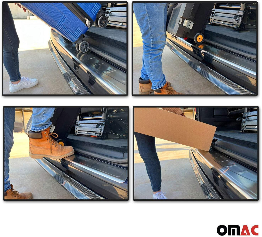 Ladekantenschutz Edelstahl Kompatibel mit Skoda Superb Kombi 2015-2023 Gebürstet Chrom