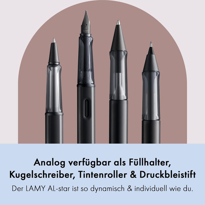 LAMY AL-star black EMR Stylus digitales Schreibgerät in der Farbe schwarz aus Aluminium, mattschwarz