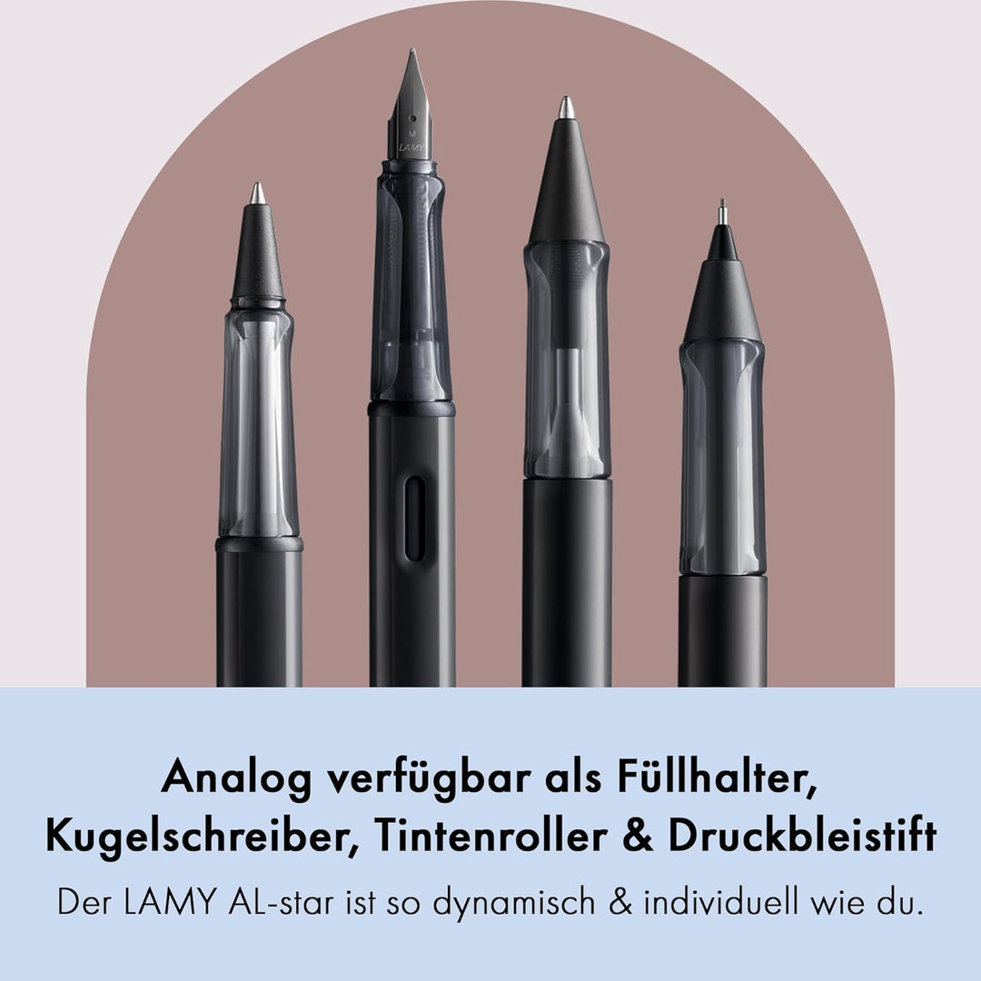 LAMY AL-star black EMR Stylus digitales Schreibgerät in der Farbe schwarz aus Aluminium, mattschwarz