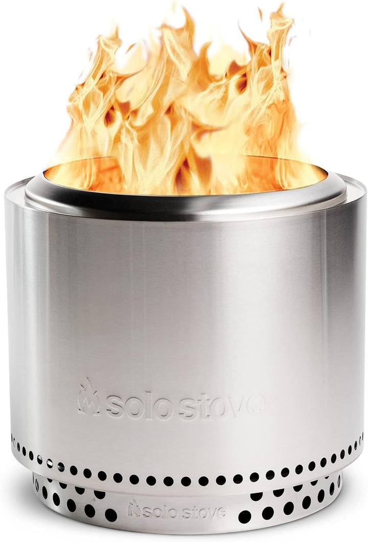 Solo Stove Feuerschale „Bonfire“ 1.0 - Outdoor-Kamin aus Edelstahl, mit Standfuss, raucharm - Tragba