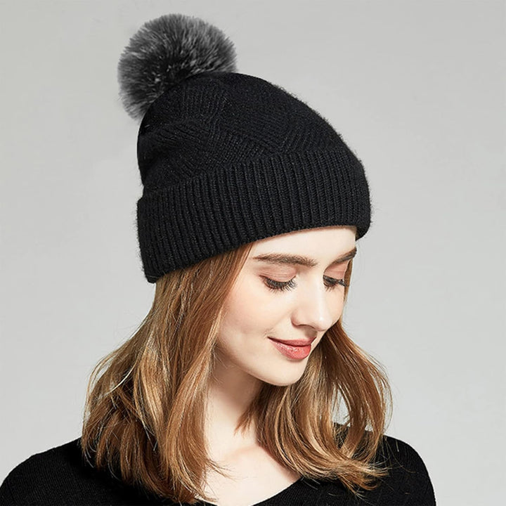 Damen Bommelmütze, Schals, Handschuhe, Set, Thermo, Winter, warm, Strickmütze, Halswärmer und Touchs