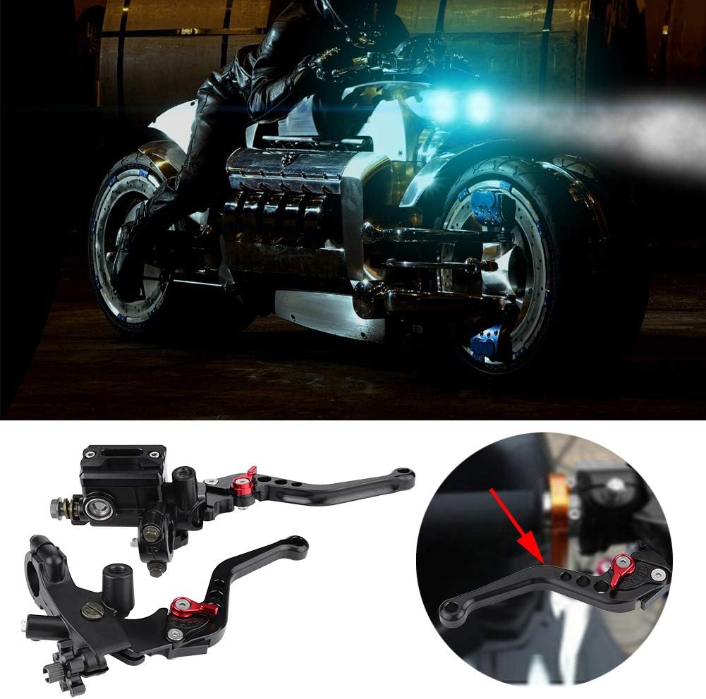 Hauptbremszylinderhebel, 1 Paar 22 mm (7/8 ") Universal-Motorbremskupplungs-Hauptbremszylinder-Reser