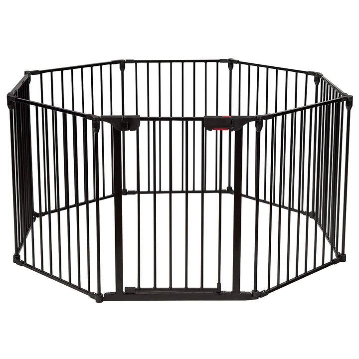 COSTWAY Baby Kaminschutzgitter klappbar, inkl. 8 Elementen, 480 x 74 cm, Laufgitter mit Sicherheitst