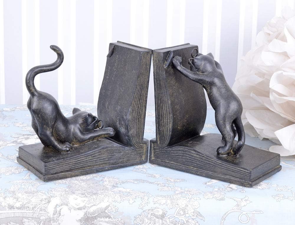 Buchstützen Katzen Kätzchen Cat Figuren Ständer DVD Tiere Buchhalter Bücherregal CW035 Palazzo Exclu