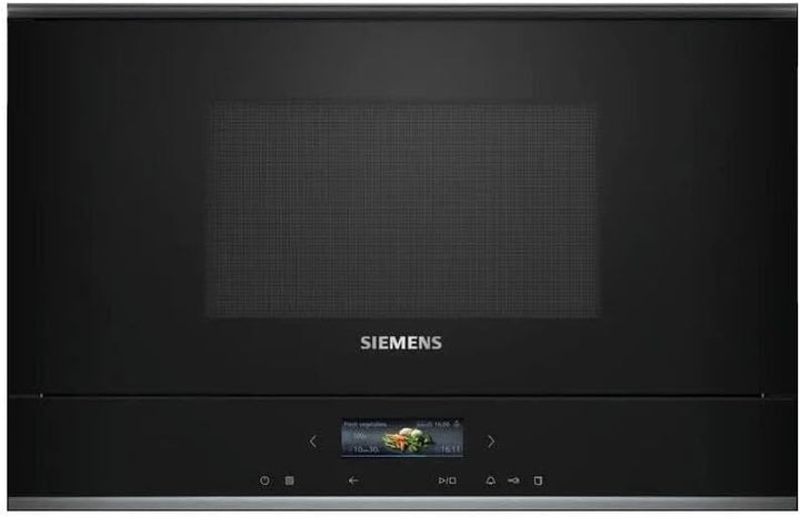 Siemens BE732R1B1 iQ700 Einbau-Mikrowelle, Schwarz, cookControl10 - Automatikprogramme, humidClean P