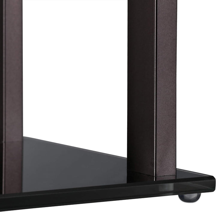 Relaxdays Handtuchständer, Bronze-schwarz freistehend, 2 Stangen, modern, Metall, Handtuchhalter, Hx