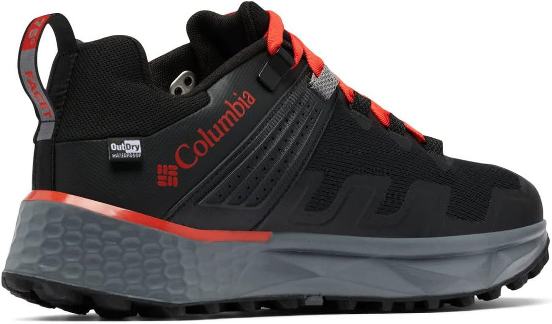 Columbia Herren Facet 75 Outdry trekking shoes 42 EU Black X Fiery Red, 42 EU Black X Fiery Red